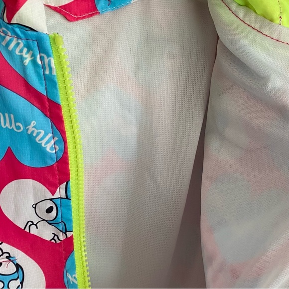 Cute Girls Size Large Zip Up Jacket With Pockets, Hood, And Cartoon Heart Design - Picture 6 of 9